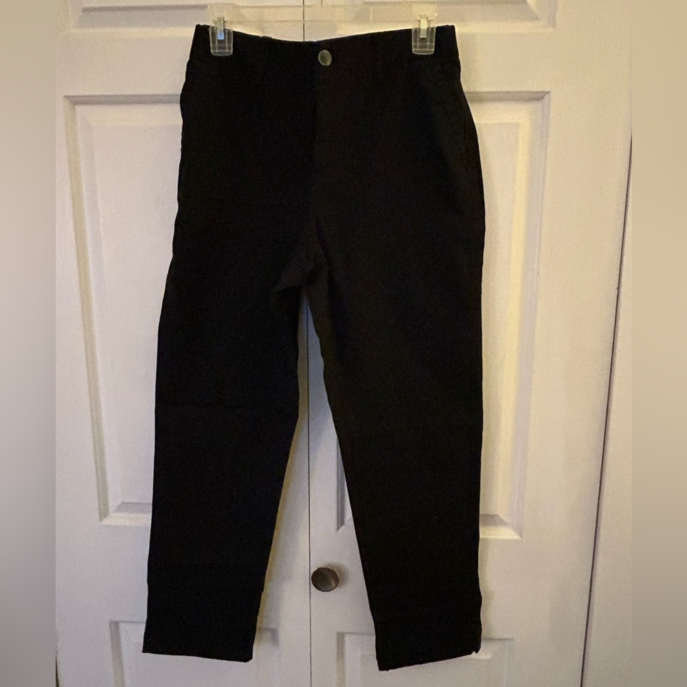 High Waisted Chino Pants with 1/2 Elastic Waist